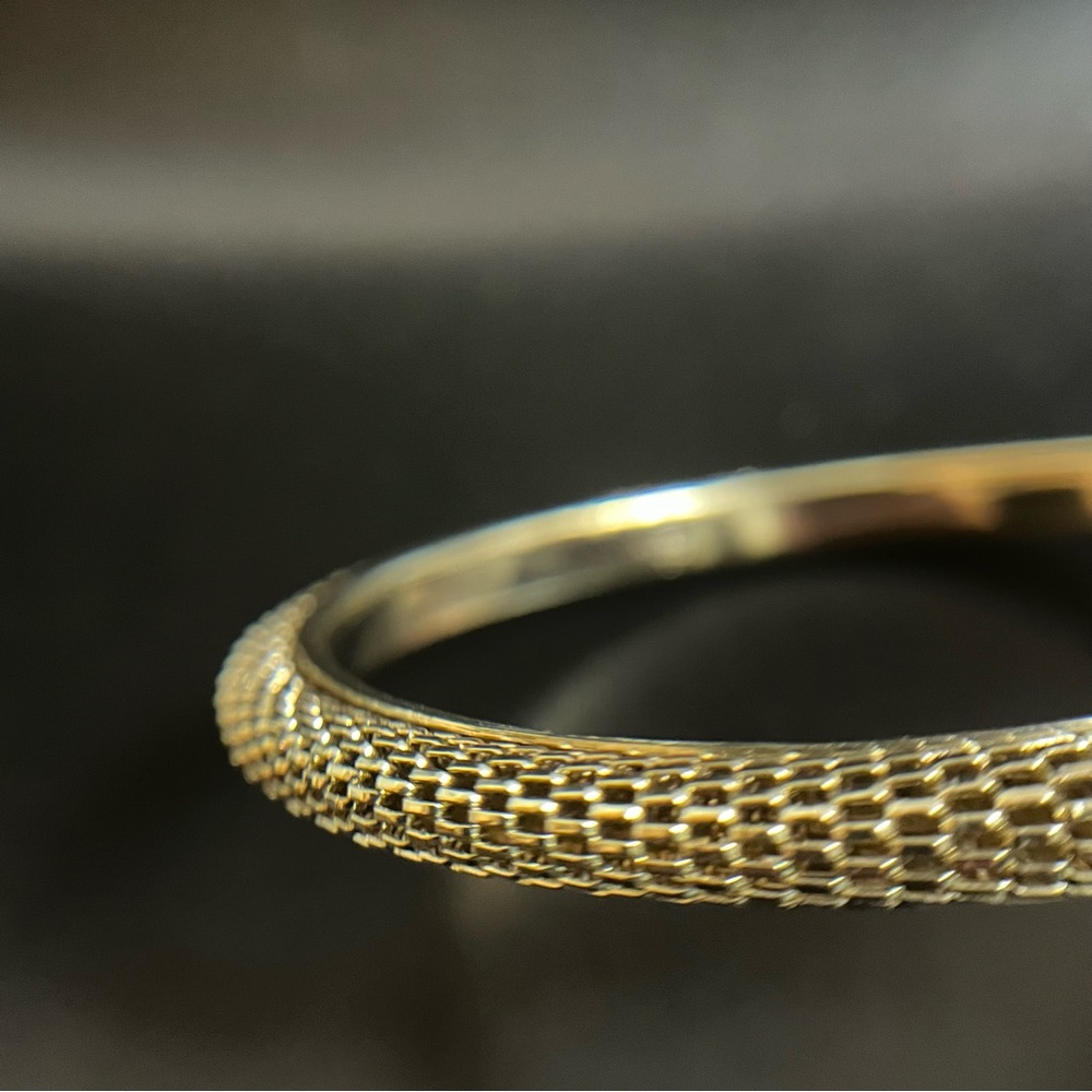 Bangle- Elegant Gold Mesh Bangle Bracelet